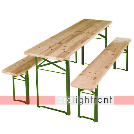Bierzeltgarnitur (1 Tisch, 2 Bänke) 2,20m lang