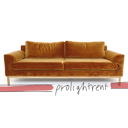 Sofa, Samt, ocker (nur in-house)