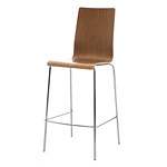 Barhocker, Holz und Chrom